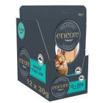 12 x 30g Encore 100% Natural Adult Cat Treat Pouches Tuna Loin - No Additives