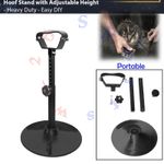 Farrier Horse Hoof Stand Trimming Foot - Portable & Adjustable Hoof Stand -Black