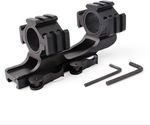 QD 3 Side Rail 20mm Picatinny Mount Cantilever 1''/30mm Dual Ring Scope Mount