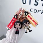 King of Dance Michael Jackson Keychain Handmade Key Ring Holder Pendant new