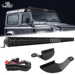 52” Laser Led Light Bar + Brackets Mounts  + Wire To Fit Land Rover Defender