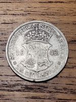 1942 South Africa 2½ Shillings Silver Coin – Suid-Afrika – Mid Grade - .800
