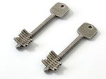 Stainless Mersey Lock Keys Pair – Laminated 14-Lever Safe Keys – Matching Ex-Mod