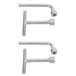 4Pcs Reusable Stainless Steel Triangle Spanner Key for Water Meter Radiator