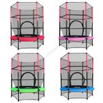 GALACTICA Trampoline 55" 4.5FT Junior With Enclosure Safety Net Kids Activity