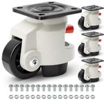 Leveling Casters Heavy Duty with Upgraded Ratchet Handle Design, 360 Degree Swiv