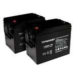 2 X 12v 75ah AGM mobility/scooter/wheelchair/golf battery - 12LC-75 REC80-12 LSL