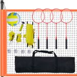 Uimoso Portable Outdoor Volleyball and Badminton Net Set with Adjustable Height