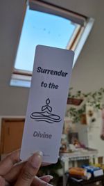 Laminated Bookmark "Surrender to the Divine" White