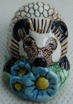 Vintage Ceramic Hedgehog Ornament Animal Margaret Howard Pottery Retro 3 cm High