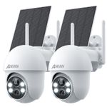ANRAN 5MP Solar Security Camera 360° PTZ Outdoor Wireless WiFi Battery 2PACK