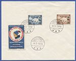 GREENLAND 1956 Revalued Polar Bear issues on Egedesminde First Day Cover + Seal