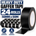Job Lot of 24 Heavy Duty Gaffer Cloth Duct Tape – 50mm x 50m Rolls
