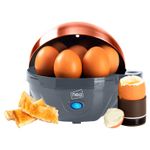 Neo Electric Egg Cooker  Grey & Copper Boiler  Poacher  Steamer Fits 7 Eggs