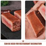 Reusable Brown PVC Artificial Steak Model for Restaurant Decoration and Display