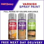 Clear Varnish Spray Paint Aerosol Gloss Matt Finish Metal Wood 250ml/400ml - V4