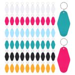 60pcs Sublimation Keychain Blanks Bulk Vintage Motel Hotel Keychains 6 Color New