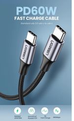 UGREEN USB Type C to USB Type-C Cable Braided 100W 60W PD QC 3.0 4.0 Fast Charge