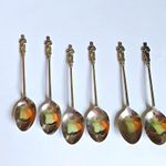 Set of 6 Antique Sterling Silver Apostle Spoons 1926 Birmingham AJ Bailey AJB