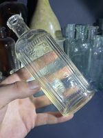 Antique Poison Poisonous Not To Be Taken Ribbed Embossed Chemist Chemical Bottle
