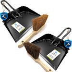 Dustpan and Brush Set Heavy Duty Wide Dust Pan Hand Cleaning Garden Sweeping