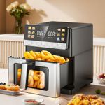 10L Air Fryer 12 Preset Modes 1800W Oil Free Digital Oven Color Icons Healthy