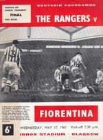 1961 ECWC FINAL 1ST LEG  RANGERS V FIORENTINA IBROX - OFFICIAL PROGRAMME