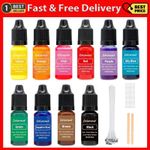 10 Colours Liquid Candle Dye for Soy Wax, Candle Wax Dye for Candle Making