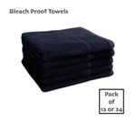 Black Bleach Resistant Proof Hair Dresser Towels Barber Salon Beauty 400 GSM 