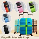 Pack of 1-6 Luggage Straps For Suitcases Adjustable Travel Baggage Belt Buckle