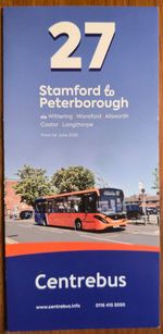 Centrebus service 27 Timetable (2026) Stamford