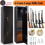 Luxury 6 Gun Cabinet Lockable Safe Rifle Firearm Steel BS7558/92 Police Approved