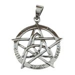 SilverNess Jewellery Triquetra Celtic Pentagram Pendant: 925 Sterling Silver
