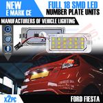 FORD FIESTA MK7 LED NUMBER PLATE LIGHTS (2009 - 2017) ZS ST S 18 SMD WHITE