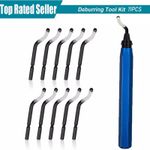 Expert Deburring Tool +10 High-Speed Steel Spare Blades Set Metal Plastic Deburr