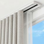Double Curtain Track Ceiling Mounted Silent Glide Hooks Heavy Duty Dual Row Rail