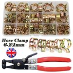Spring Hose Clips Assortment 6-22mm Fuel Pipe Hose Clamps with Hose Clamp Plier