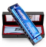 EASTTOP Blues Harmonica Key of C 10Hole 20Tone Blue Harp Diatonic Mouth Organ UK
