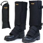 Snake Gaiters + Bag for Hiking, Hunting, Landscaping - Lower Leg Gaiters - Black