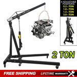 2 Ton Hydraulic Folding Engine Crane Hoist Lift Stand Lifting Garage Workshop UK