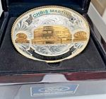 RARE RARE SINGER CHRIS MARTIN COLDPLAY BAND PERSONAL BELT BUCKLE,  ALL ORIGINAL