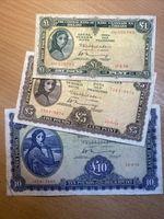 Lady Lavery  1974 Central Bank Of Ireland £10、 £5 、£1 Banknote