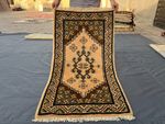 Moroccan Rug 2'7" x 4'7" Beige Brown Geometric Medallion Small Area Accent Carp