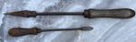 Vintage Soldering Irons Wooden Handles Copper Tips 