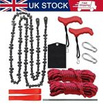 53In Hand Rope Chain Saw Sharp Manual Tree Limb Chain Saw w/68 Teeth & Pocket UK