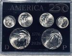 🔥2026 America 250th Anniversary Uncirculated 6 Coin Set P & D🇺🇸🇺🇸