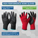 24 PAIRS PU COATED WORK GLOVES GARDEN GRIP MENS BUILDERS GARDENING SAFETY GRIP