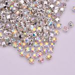 288pcs Sew On Crystal Glass Diamante Rhinestones Alloy Setting 3 4 5 6 8MM