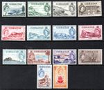 Gibraltar Stamps 1953 SG 145-158 Definitives Lightly Mounted Mint