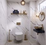 PVC Wall Panel Shower Panel Carrara White Marble Matt 2400mm x 1000mm x 10mm